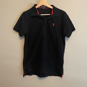 Black short sleeve polo